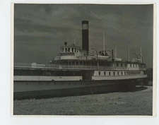 Vintage Photo Historic Steamboat Ticonderoga Docked Champlain Shelburne VT 1940s
