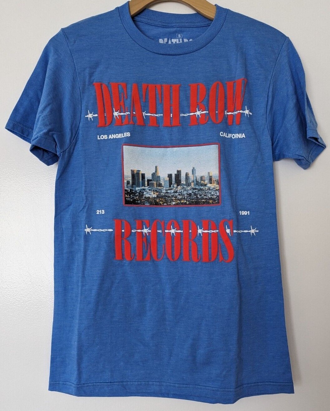 FILA T SHIRT GRAFICA DA UOMO DEATH ROW RECORDS LOS ANGELES CALICALIFORNIA CON LICENZA