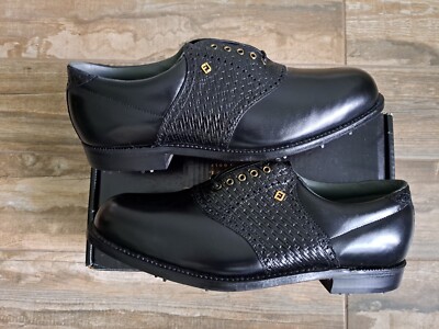 NEW Vintage Footjoy Classics Mens Golf Shoes 51197 BLK/BLK