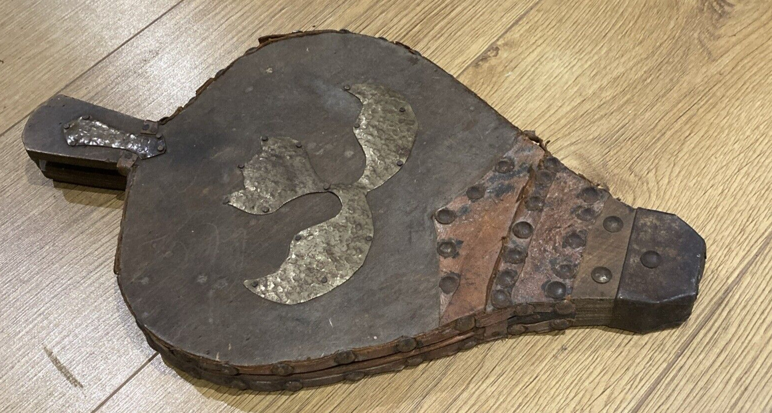 Antique Fireplace Leather Bellows, Arts & Crafts? 2