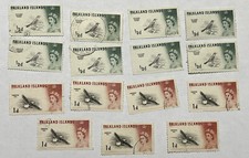 INVESTOR LOT FALKLAND STAMPS LOT BIRDS QUEEN ELIZABETH II