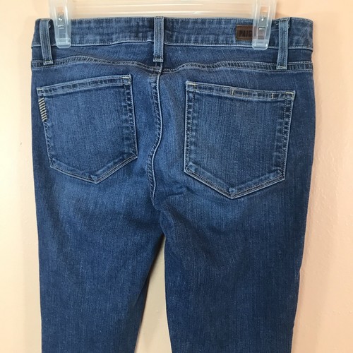Paige Kylie Crop Distressed Medium Wash Low Rise Jeans Women 27 - Picture 6 of 7