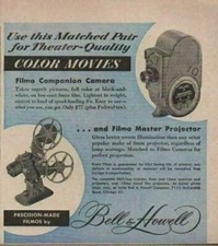 1949 Print Ad Bell  Howell Filmo Movie Cameras  Projectors Chicago,IL