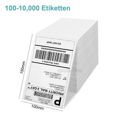 100-10,000 Thermo Versand Etiketten Stapeln Selbstklebend Label Für DPD DHL GLS