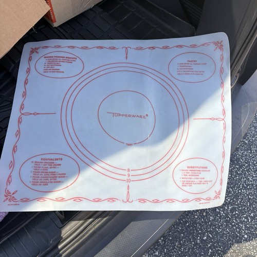 Tupperware Pastry Mat Pie Tart Sheet 1965 Rexall 18" x 22" USA Vintage