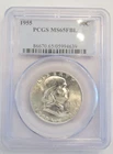 1955 50C PCGS MS65FBL FRANKLIN HALF DOLLAR SILVER COIN
