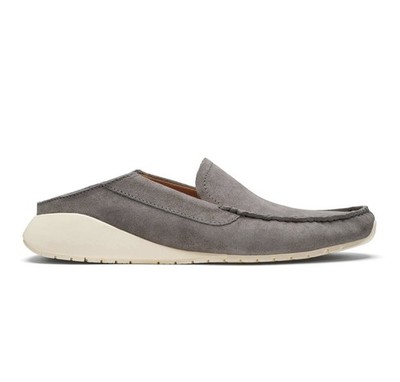 SIZE 9.5 MENS - $180 Olukai Ka`a Loafers Italian Suede Grey  display picture 2