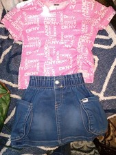 Little Girls Dkny Shirt And Skirt Outfit