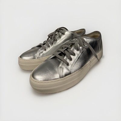 Common Projects Women s Silver Leather Achilles Sneakers