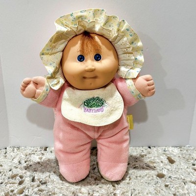 VTG Cabbage Patch Kids Babyland Doll 1987 Pink Tummy Squeaker Red Hair Blue Eyes