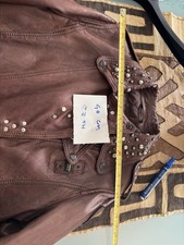Giubbotto Pelle Donna Blauer Taglia L