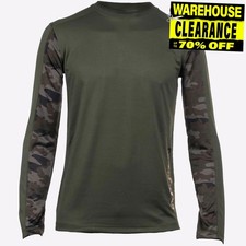 Caterpillar Coolmax Mens Long Sleeve Tee Green