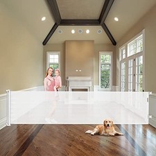 Mom's Choice Awards Winner WOMHOM 100 Inch Extra Wide Retractable Baby Gates