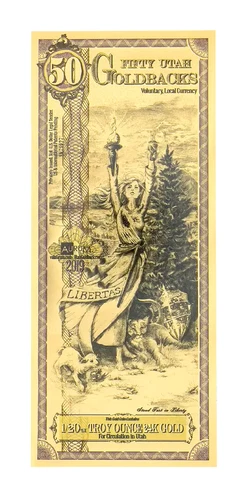 2019 Utah 50 Goldback *FIRST EVER ISSUE* (Libertas, Liberty)