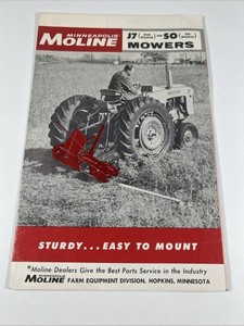 Vintage Minneapolis-Moline J7 & SO Mowers Sales Brochure-Nice Condition