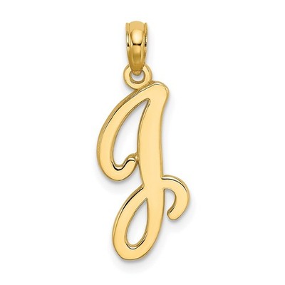 14k Gelbgold Buchstabe J Initiale Anhänger 0,65g Geschenk für Mutter