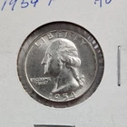 1954 (P) Washington Quarter 90% Silver About Uncirculated AU