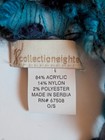 Blue Teal And Gray Spiral Scrunched Ruffle Scarf Textured Yarn — photo 5