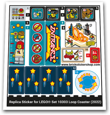 Replacement Sticker for Set 10303 - Loop Coaster