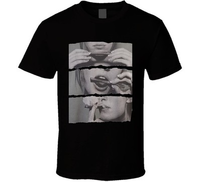 Blunt Hot Pink Dope Girl Roll Up Obey Kush Weed 420 Black T Shirt