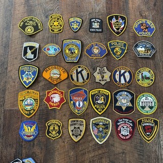 30 US Police Mixed Lot Collectible Patches – Various States and Cities