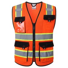 Hi Vis Reflective Safety Vests for Men Women High Visibility Vest with Pockets M