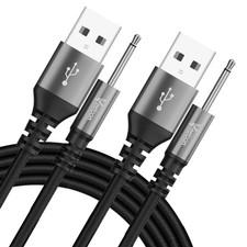 2-Pack 2 FT USB A to DC 2.5mm Charger Braided 5V Fast Charging Power Cord