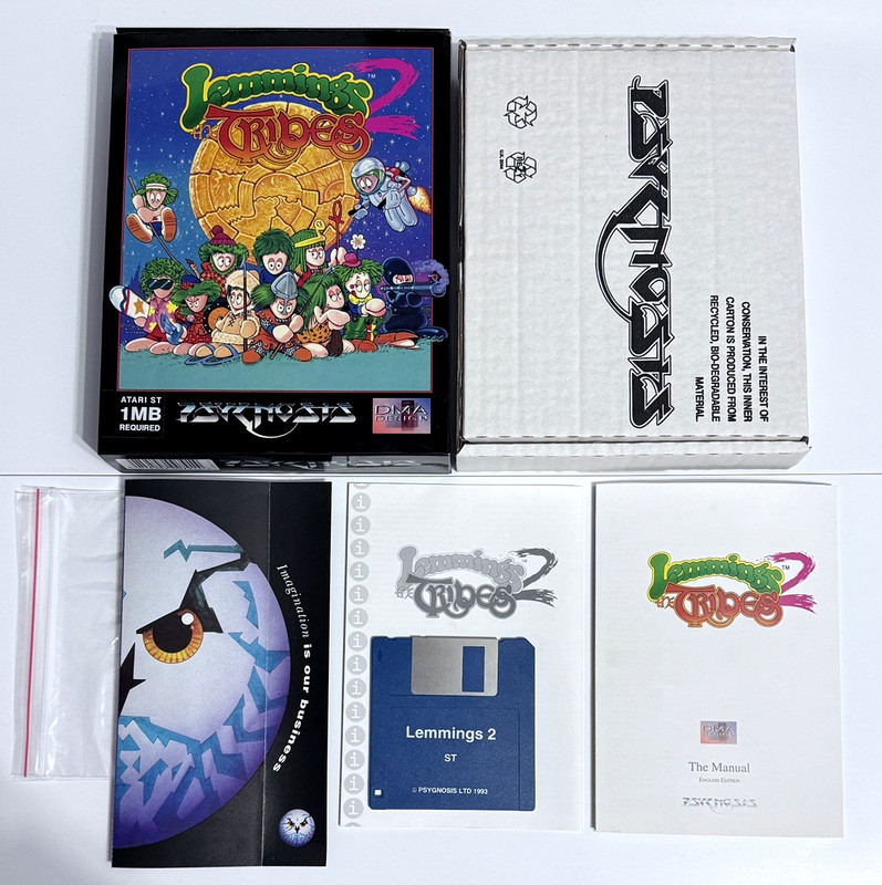 LEMMINGS 2: THE TRIBES *ATARI ST/STE* WITH RARE EXTRA! *COLLECTORS CONDITION*