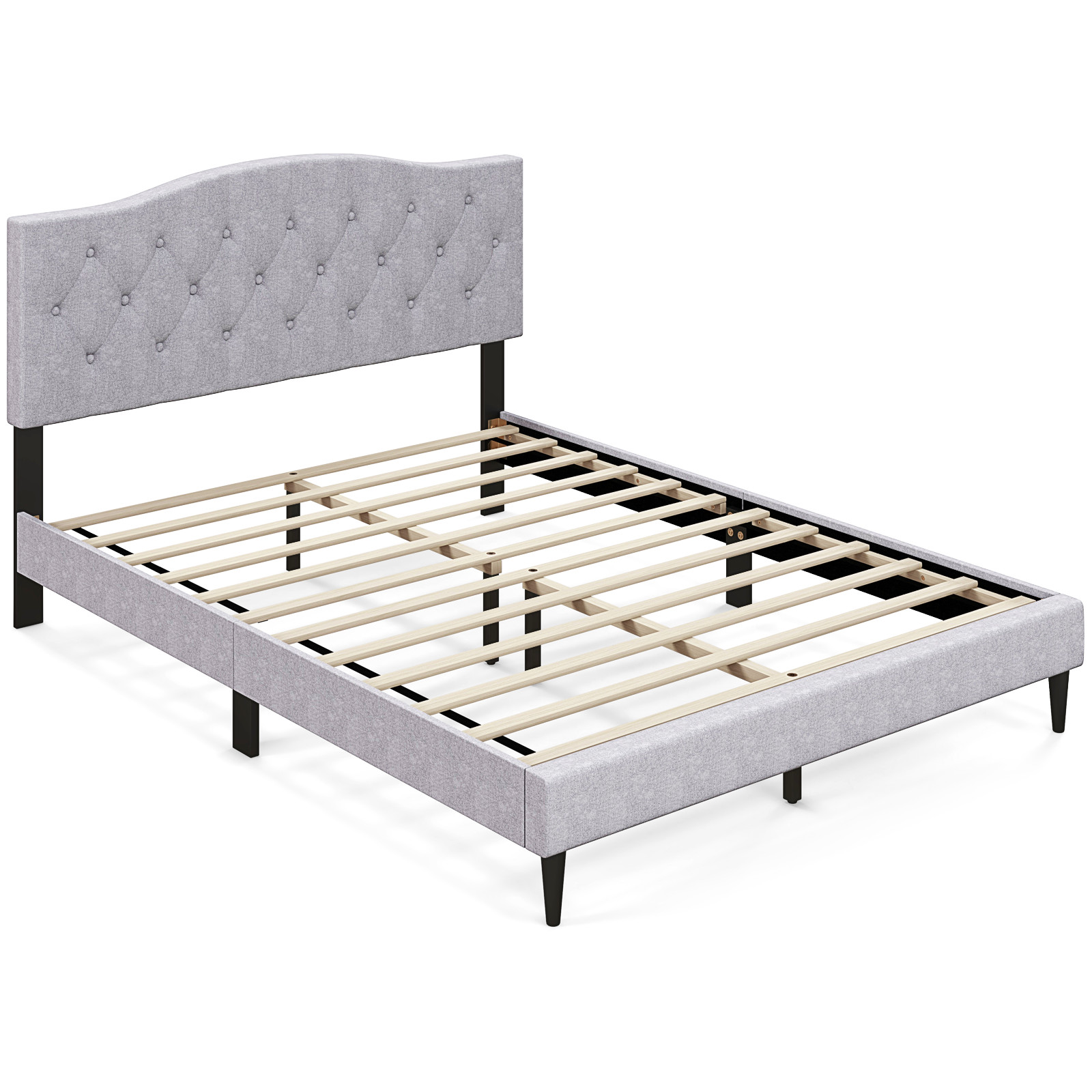 W/ Button Tufted Headboard
