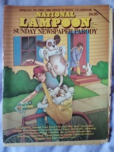 National Lampoon Sunday Newspaper Parody Dacron Edition With 6 Of 10 Sections