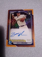 2024 Bowman Chrome Mega Brock Wilken Orange Auto  13/25
