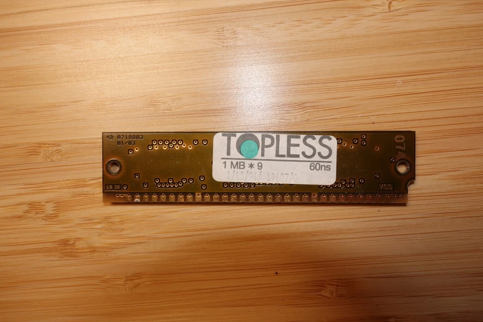 Topless SIMM Ram 1MB 30-Pin 60ns 3-Chip - Retro *Made in Germany* - 1 Stück - Bild 3 von 3