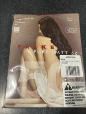 Falke PURE MATT 50 Tights Semi-Opaque Size: Large - SEALED, Brand New