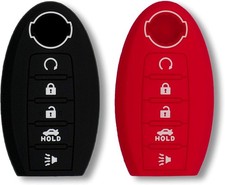 Autobase Silicone Key Fob Cover for Nissan Rogue Murano Armada Maxima Altima
