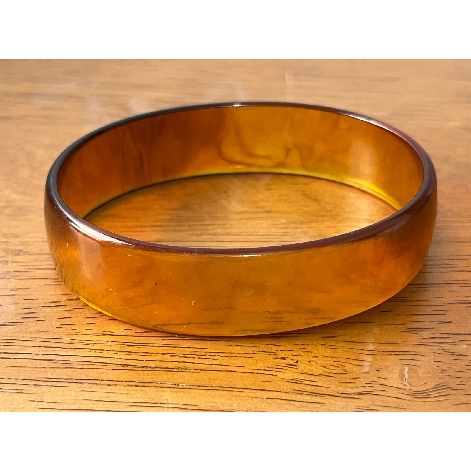 VTG Bakelite Translucent Amber Root Beer Bangle B… - image 8