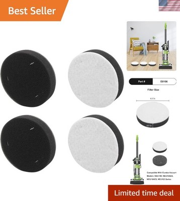 Eureka Airspeed E0106 Replacement Filters - 4 Pack for Optimal Cleaning Quality