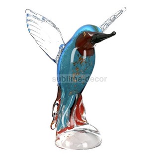 Erhabenes Murano Kunstglas Freeform bunt Vogel göttliche Farben