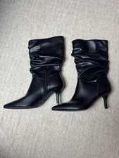Nine West Melson Women Slouch Dress Booties Stiletto Heel Black 7.5 