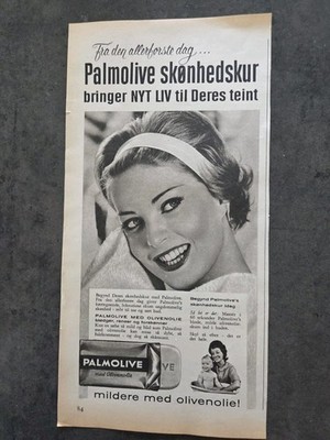PALMOLIVE Seife Danish Clipping 50er Jahre Vintage Werbung Werbung G427