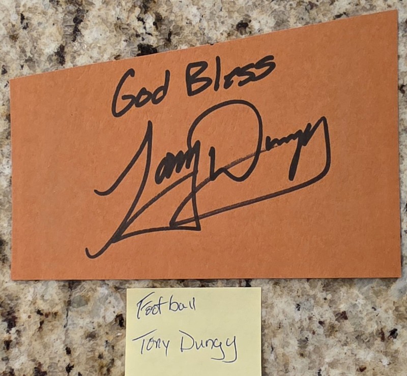 NFL Coach Tony Dungy Signed Autographed Book Cut Colts Superbowl Champs