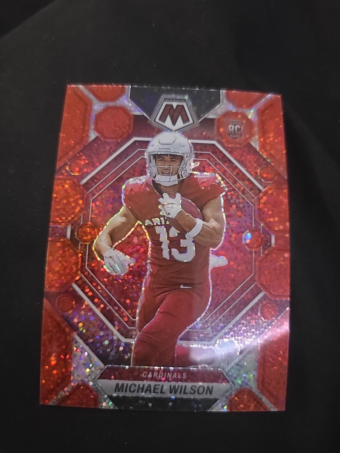 2023 Panini Mosaic Michael Wilson Rookie Card RC #350 Red Sparkle Color Match