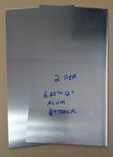 2 Pieces of 6" x 12" Aluminum Sheet Metal .125" 1/8" Thick/8 Gauge Plate 