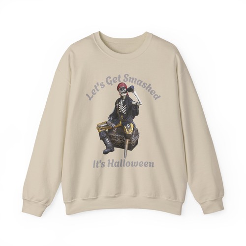 Let's Get Smashed It's Halloween Crewneck Sweatshirt Unisex 4 Colors  - Afbeelding 9 van 22