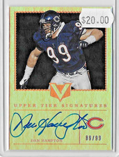 DAN HAMPTON  2017 Panini Vertex #UT-DH  UPPER TIER SIGNATURES /99  Chicago Bears