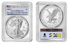 2025-P (PR70) Proof American Silver Eagle U.S. Marine Privy FDOI First Day PCGS