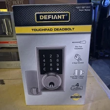 Defiant Touchpad Deadbolt Lock - Satin Nickel New