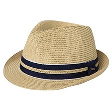 Oversize XL XXL Mens Summer Straw Fedoras Sun Hats Panama Small 92551 beige
