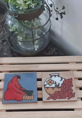 MAG MOR ART TILES - HAND PAINTED - SOUTHWESTERN - SANTE FE, NM - BEAUTIFUL