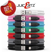 JuicEBitz� Heavy Duty USB Charger Cable for iPhone 14 13 12 11 6s 7 8 SE XR iPad