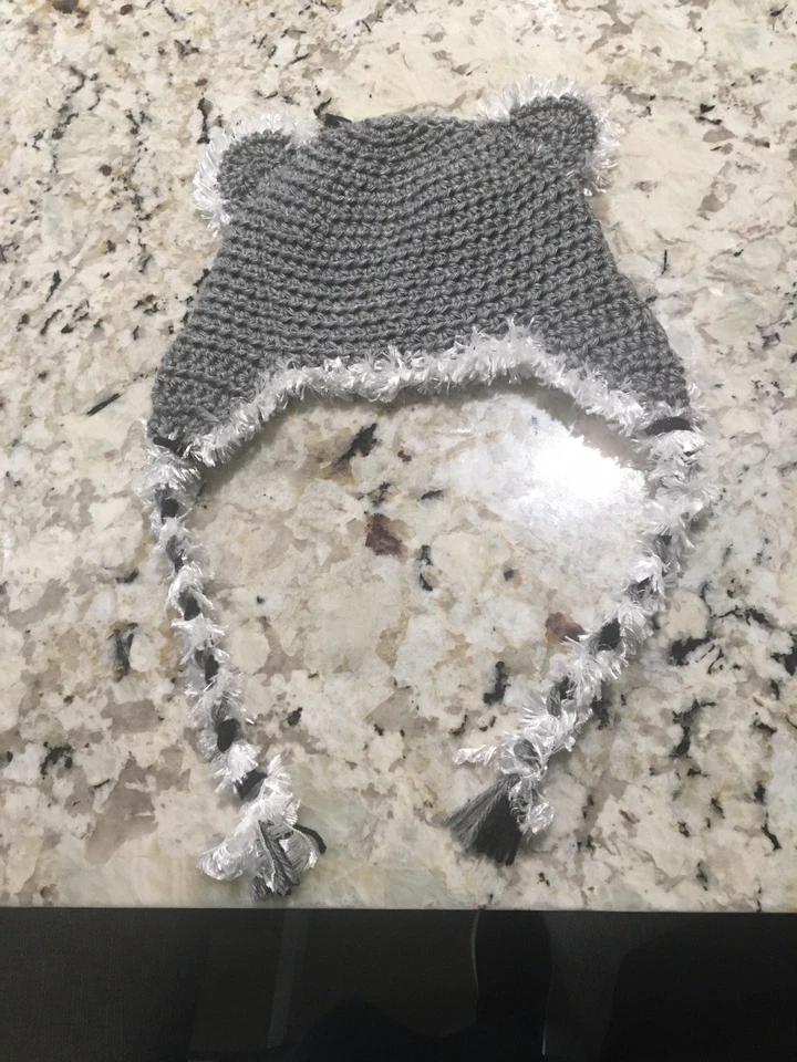 KOALA CHAPÉU NOVO DE CROCHÊ CRIANÇA/CRIANÇA menino cinza menina foto adereço Halloween FEITO NOS EUA - Imagem 2 de 4